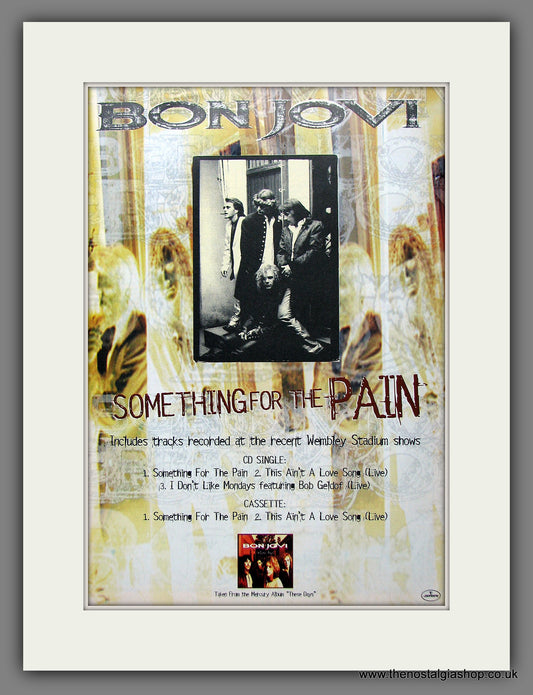 Bon Jovi. Something For The Pain. 1995 Original Advert (ref AD55407)