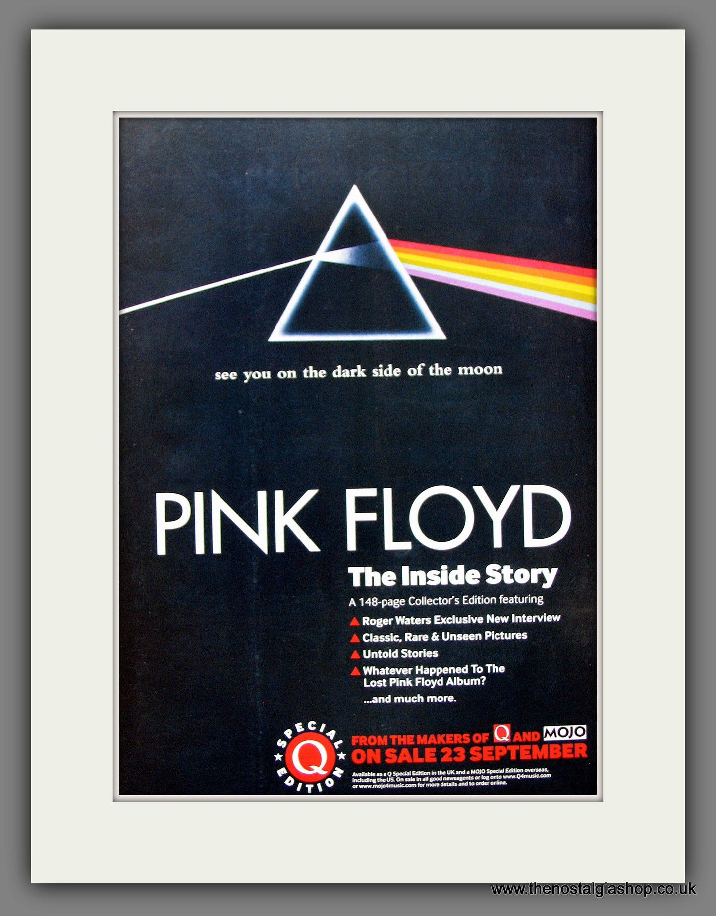 Pink Floyd. The Inside Story. 2004 Original Advert (ref AD55420)