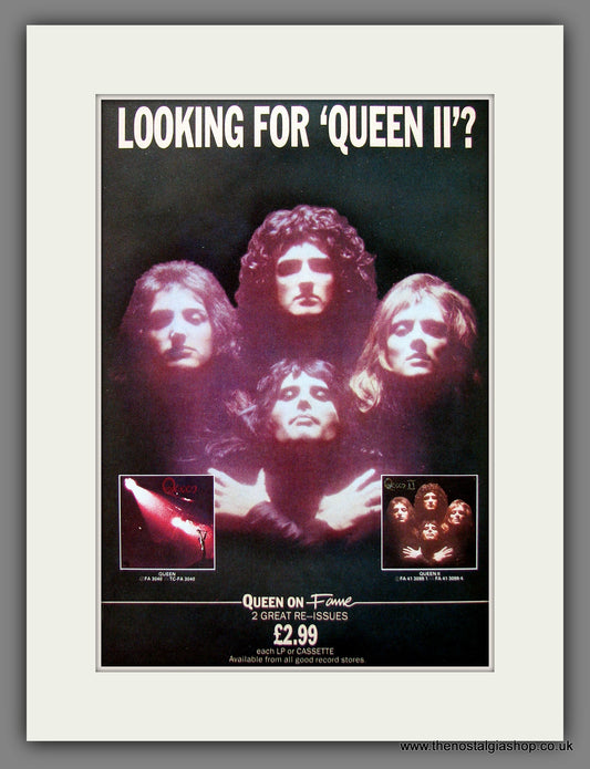 Queen. Queen II Re-Issued. 1984 Original Advert (ref AD55424)