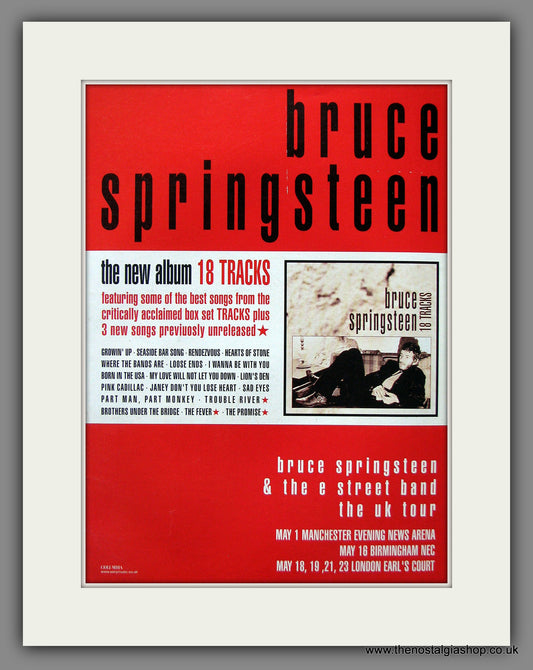 Bruce Springsteen. 18 Tracks. 1999 Original Advert (ref AD55425)