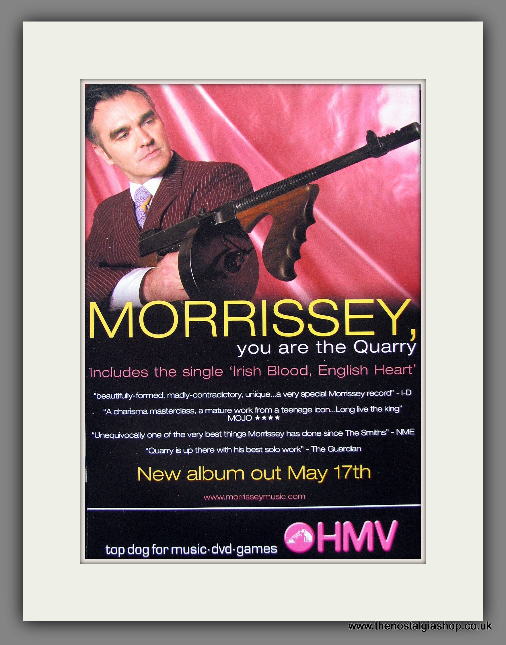 Morrissey. You Are The Quarry. Original Music Advert 2004 (ref AD55458