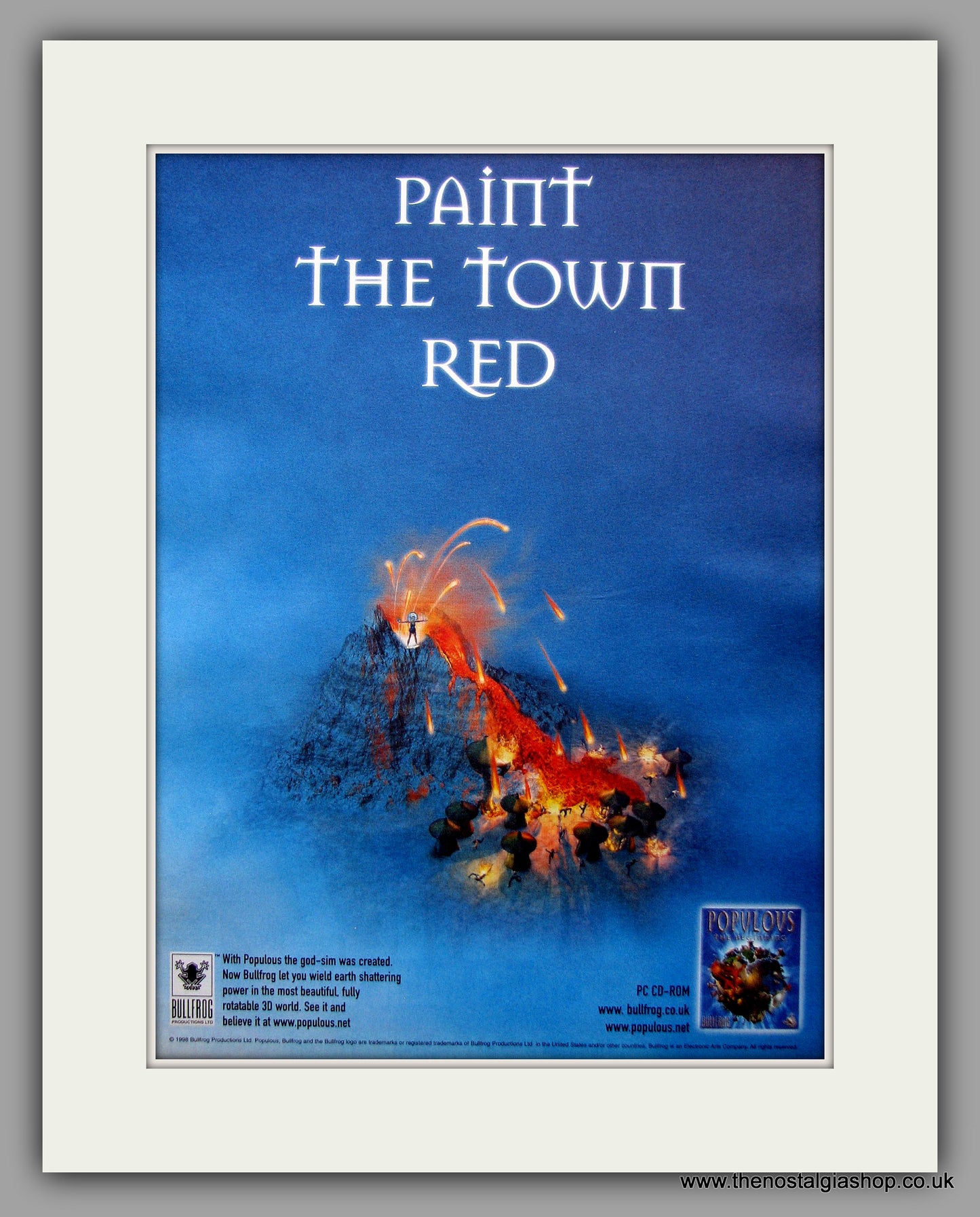 Populous - The Beginning Paint The Town Red. Original Vintage Advert 1999 (ref AD10984)