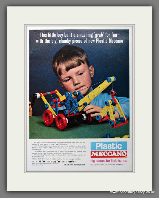 Meccano. (Plastic Meccano) 1965 Original Colour Advert (ref AD55350)