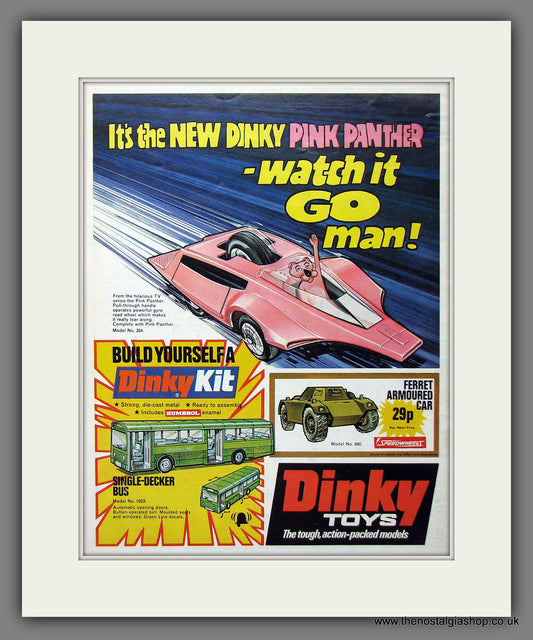 Dinky Toys. Pink Panther Car. Original Advert 1972 (ref AD55360)