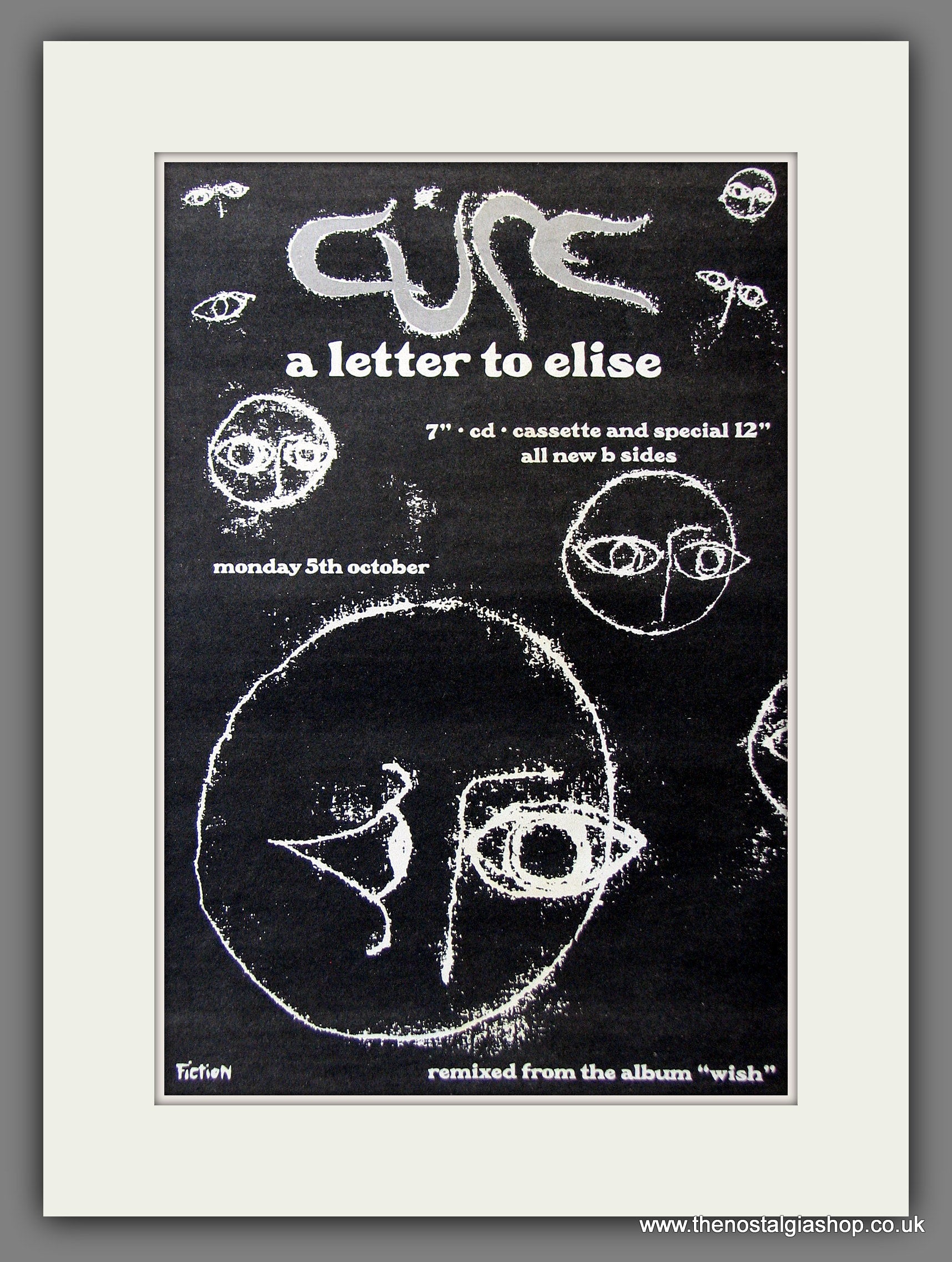 Cure. A Letter To Elise. Original Music Advert 1992 (ref AD55496