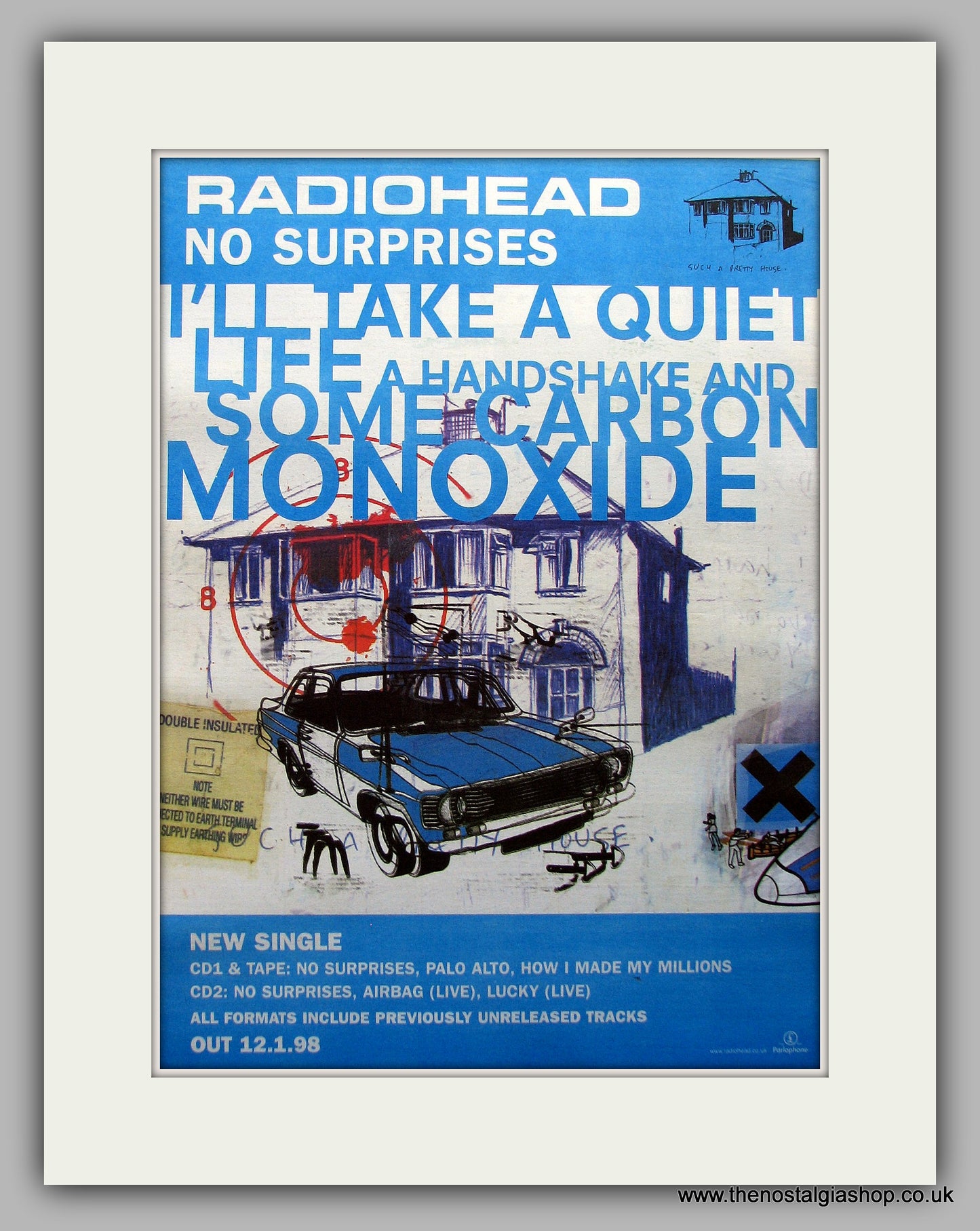 Radiohead. No Surprises. Original Vintage Advert 1998 (ref AD11033)