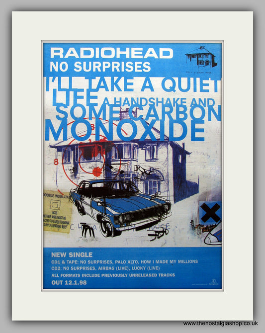 Radiohead. No Surprises. Original Vintage Advert 1998 (ref AD11033)