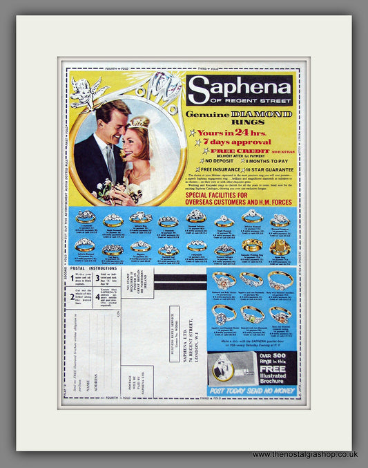 Saphena Diamond Rings Original Advert 1965 (ref AD55452)