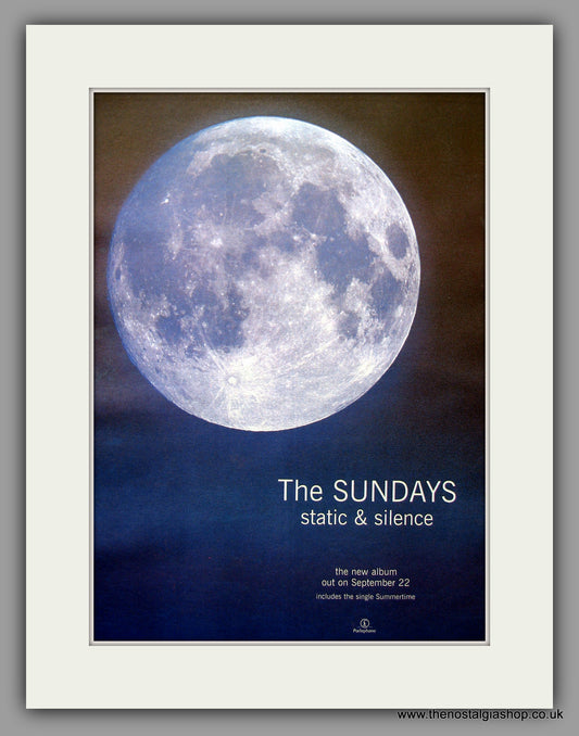 Sundays (The) - Static & Silence. Original Vintage Advert 1997 (ref AD56020)