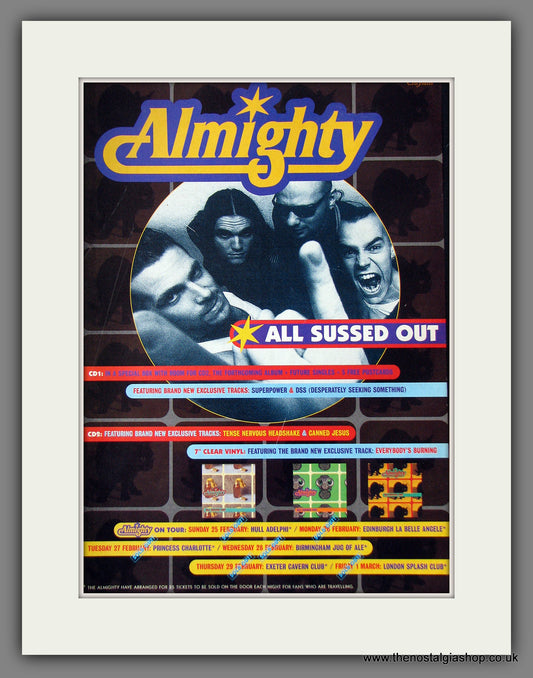 Almighty (The) All Sussed Out. 1996 Original Advert (ref AD55590)