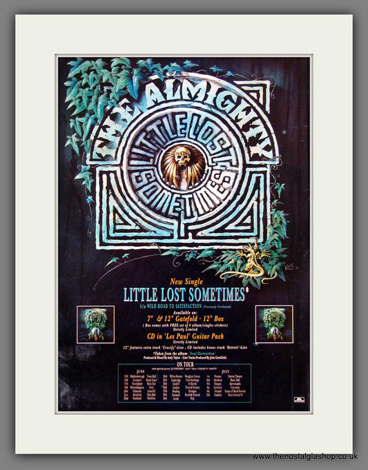 Almighty (The) Little Lost Sometimes. 1991 Original Advert (ref AD55592)