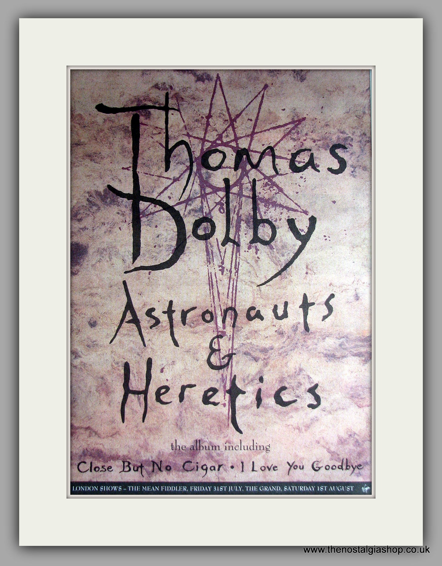 Thomas Dolby - Astronauts & Heretics. Original Vintage Advert 1992 (ref AD11156)