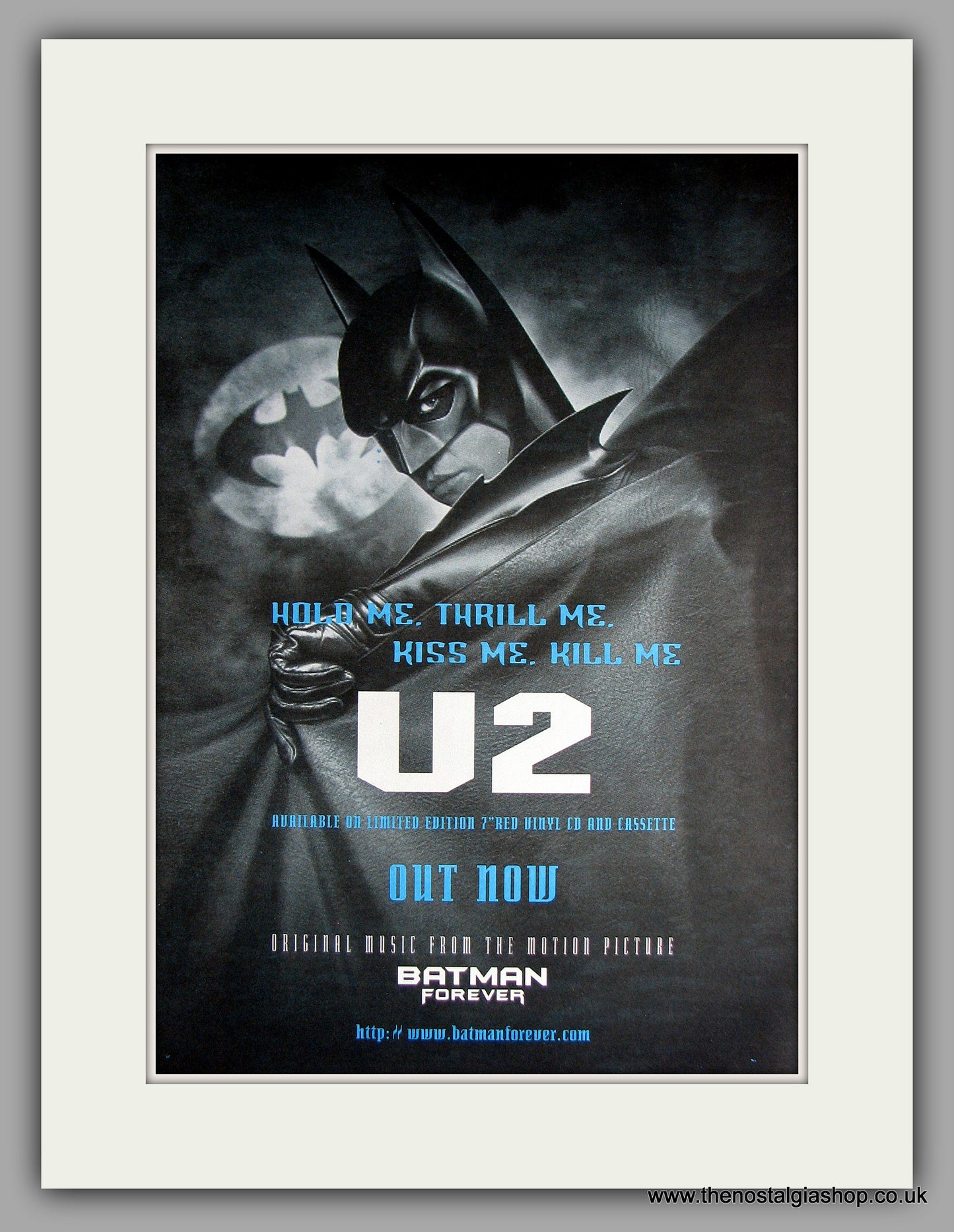 U2 - Hold Me, Thrill Me, Kiss Me, Kill Me. Original Vintage Advert 1995 (ref AD11160)