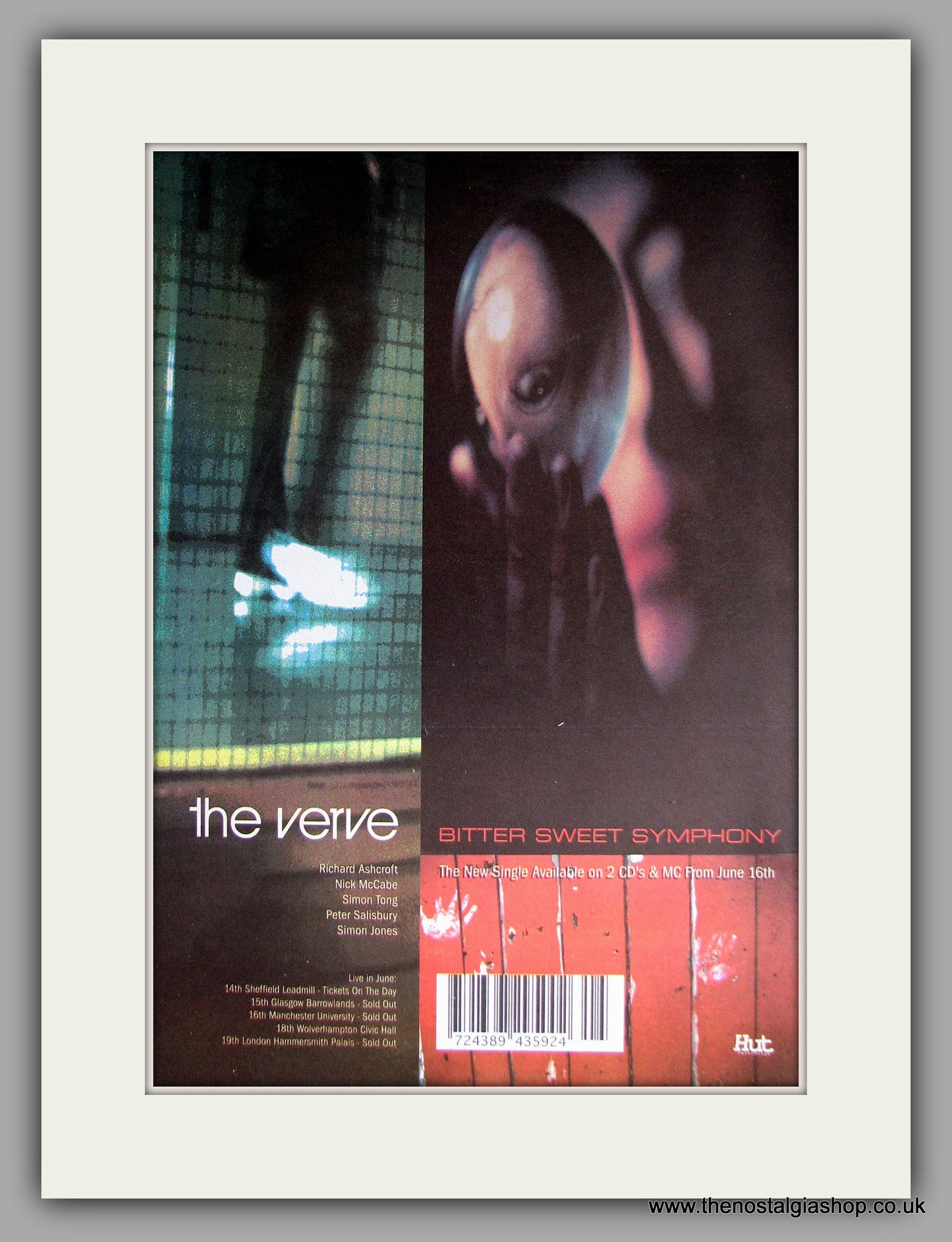 Verve (The) - Bitter Sweet Symphony. Original Vintage Advert 1997 (ref AD11162)