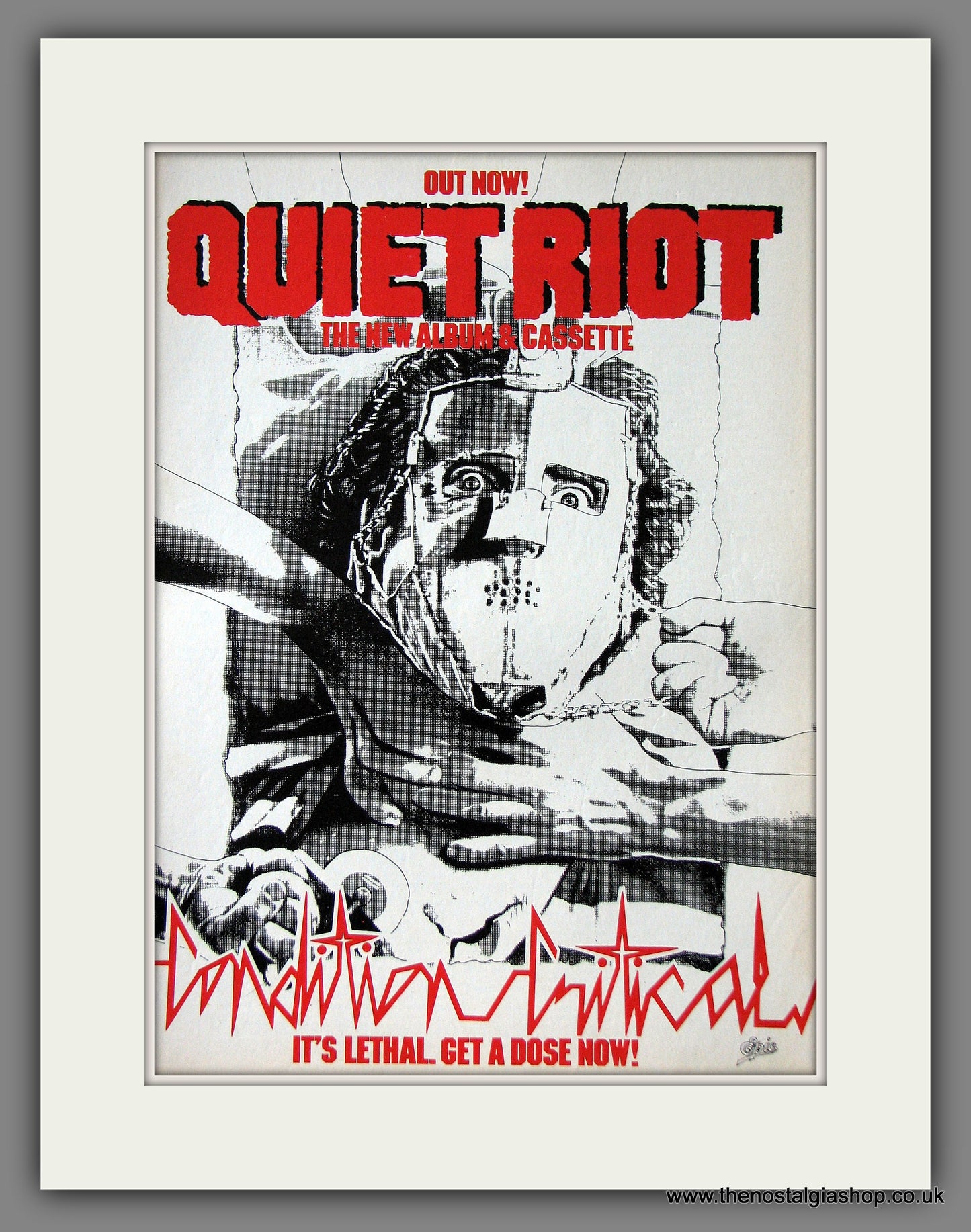 Quiet Riot. Condition Critical. 1984 Original Advert (ref AD55643)