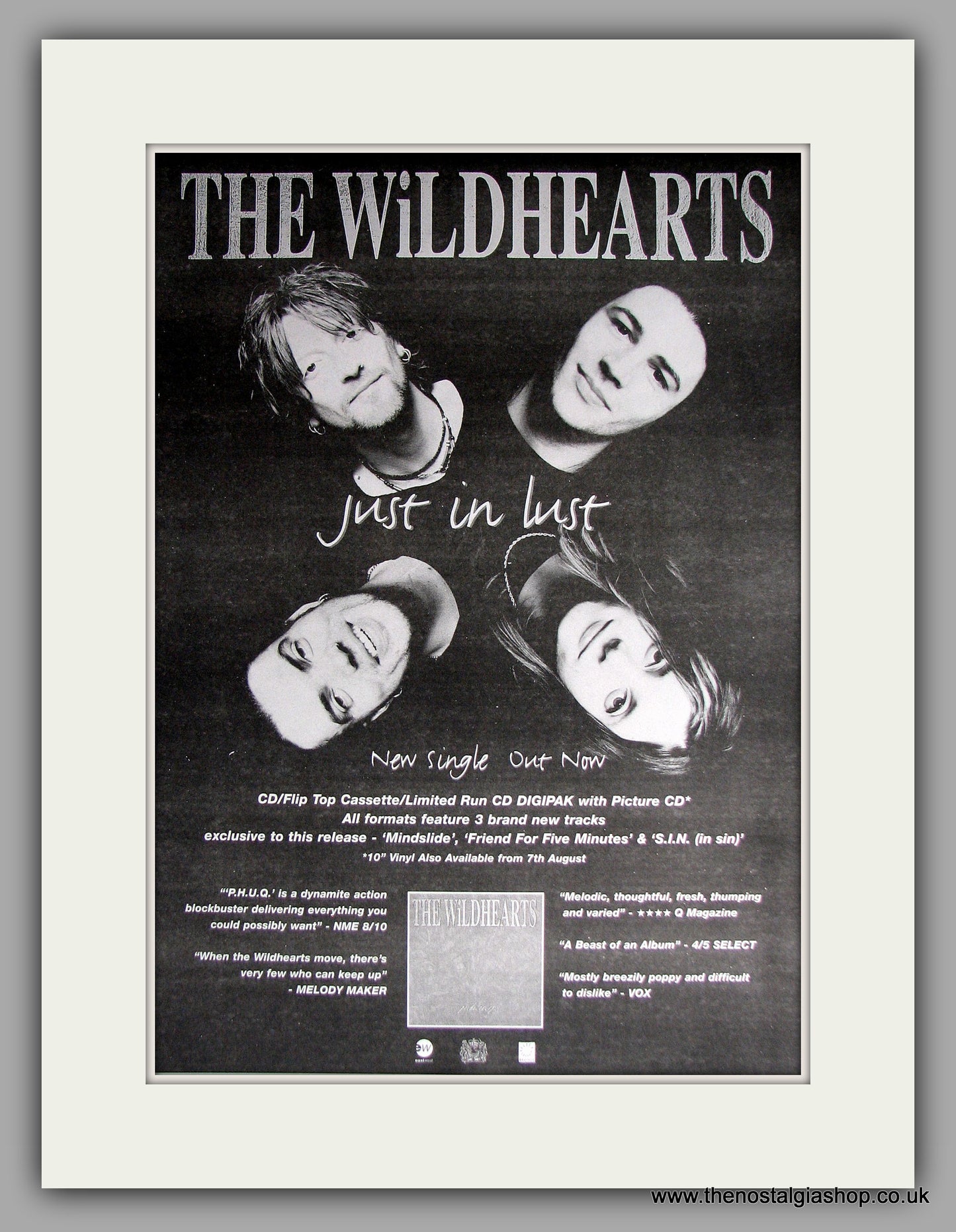 WildHearts (The) - Just In Lust. Original Vintage Advert 1995 (ref AD11171)