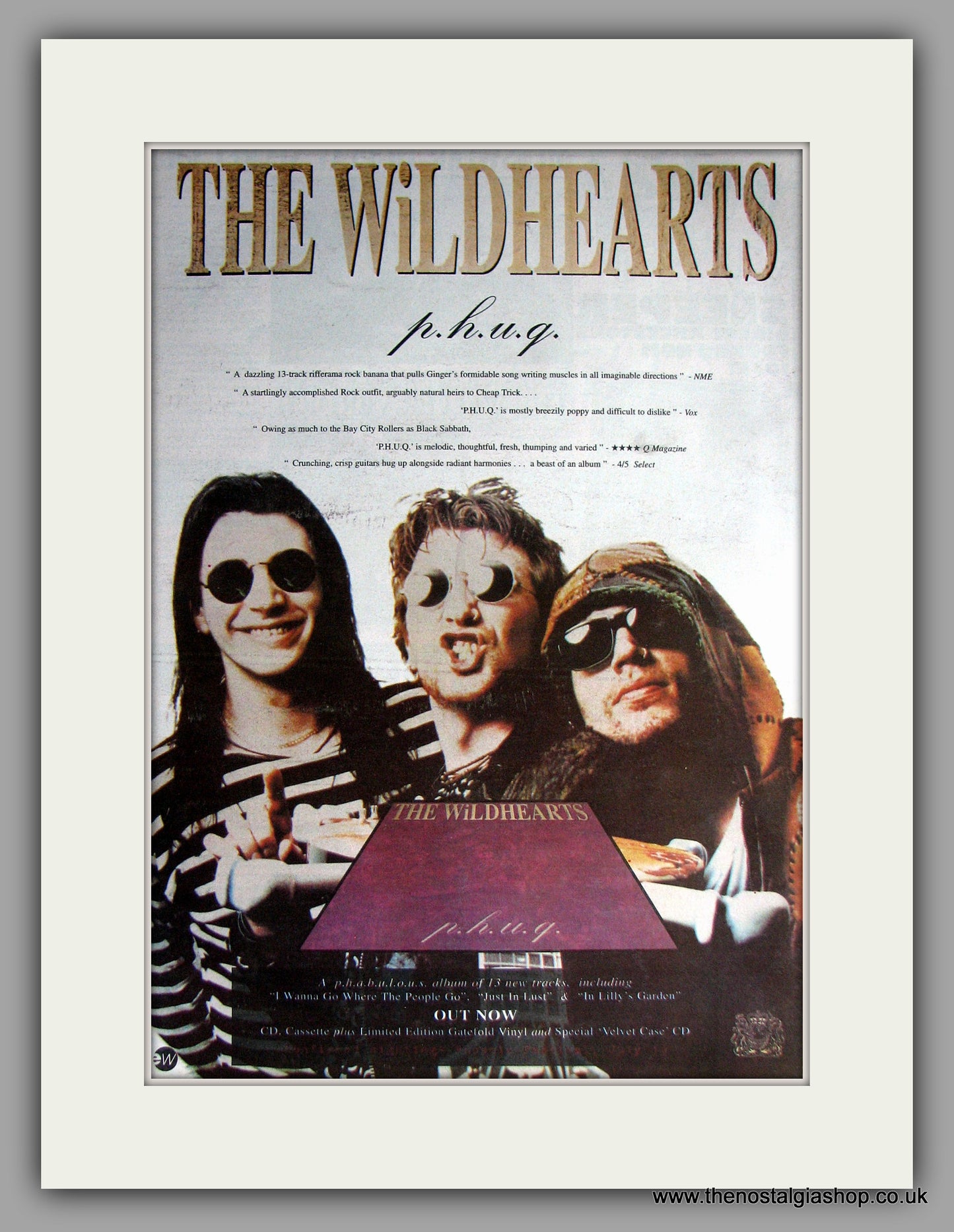 WildHearts (The) - p.h.u.q. Original Vintage Advert 1995 (ref AD11172)