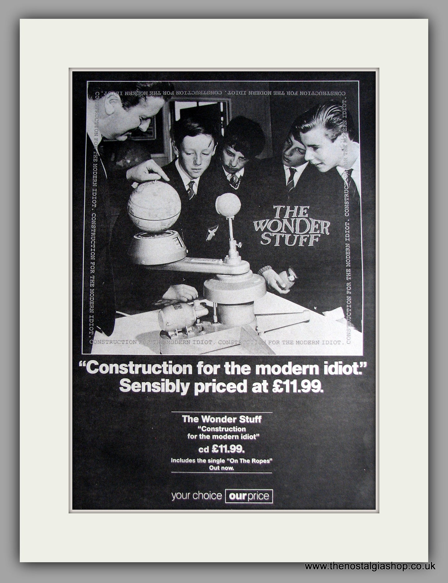 Wonder Stuff (The) - Construction For The Modern Idiot. Original Vintage Advert 1993 (ref AD11179)