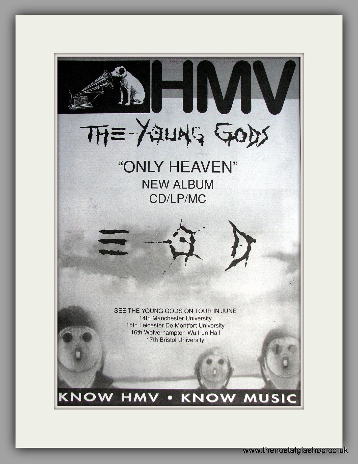 Young Gods (The) - Only Heaven. Original Vintage Advert 1995 (ref AD11181)