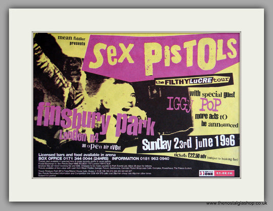 Sex Pistols Finsbury Park 1996. Original Advert (ref AD7961)