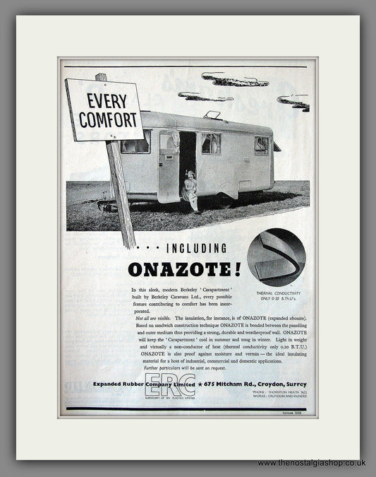 Berkeley Carapartment Caravan. Original Advert 1948 (ref AD55579)