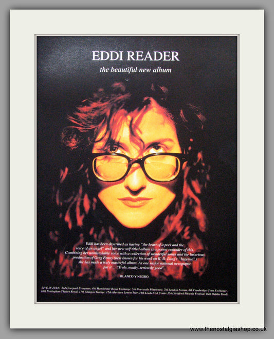 Eddi Reader. The Beautiful New Album. Original Advert 1994 (ref AD50198)