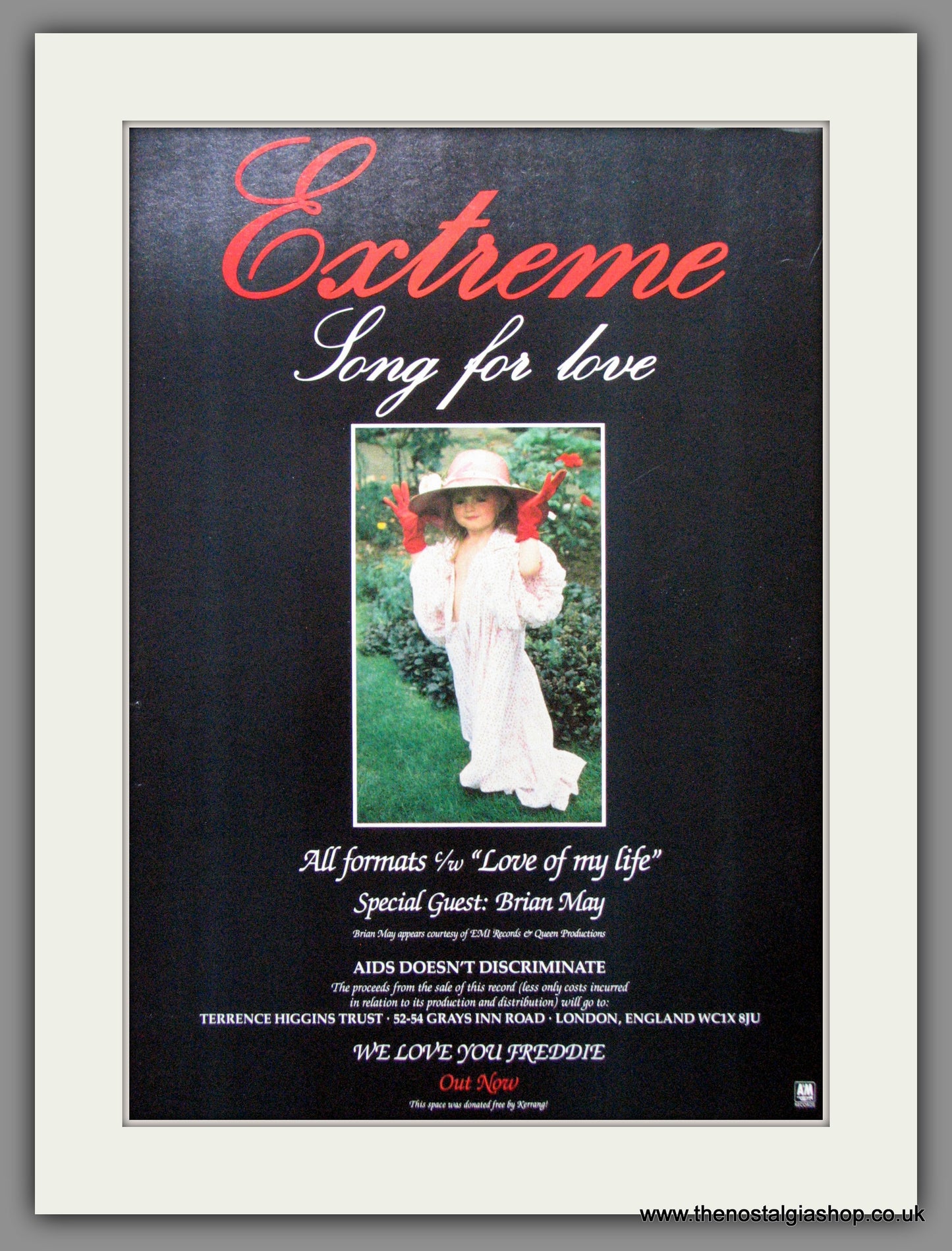 Extreme - Song For Love. Original Advert 1992 (ref AD50213)