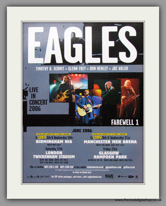 Eagles (The) Concert Tour 2006. Original Advert (ref AD50233)