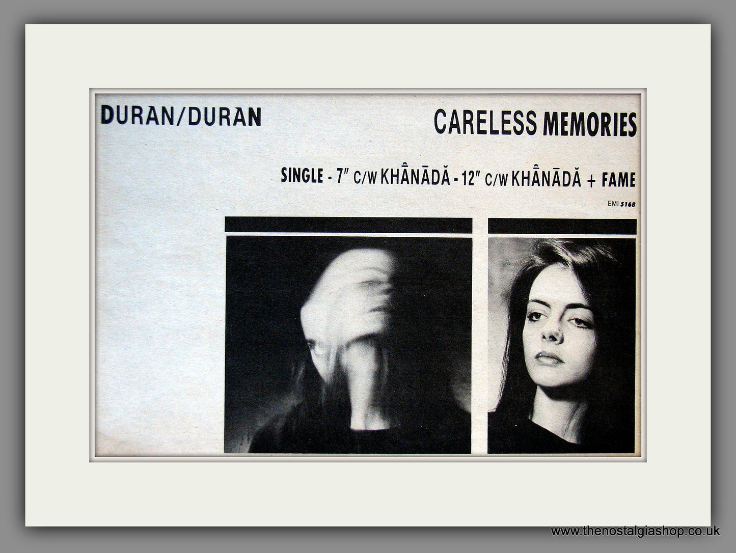 Duran Duran. Careless Memories. Vintage Advert 1981 (ref AD55652)