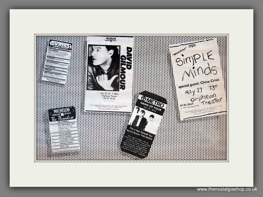 David Gilmour. At the Orpheum Theatre. Vintage Advert 1984 (ref AD55662)