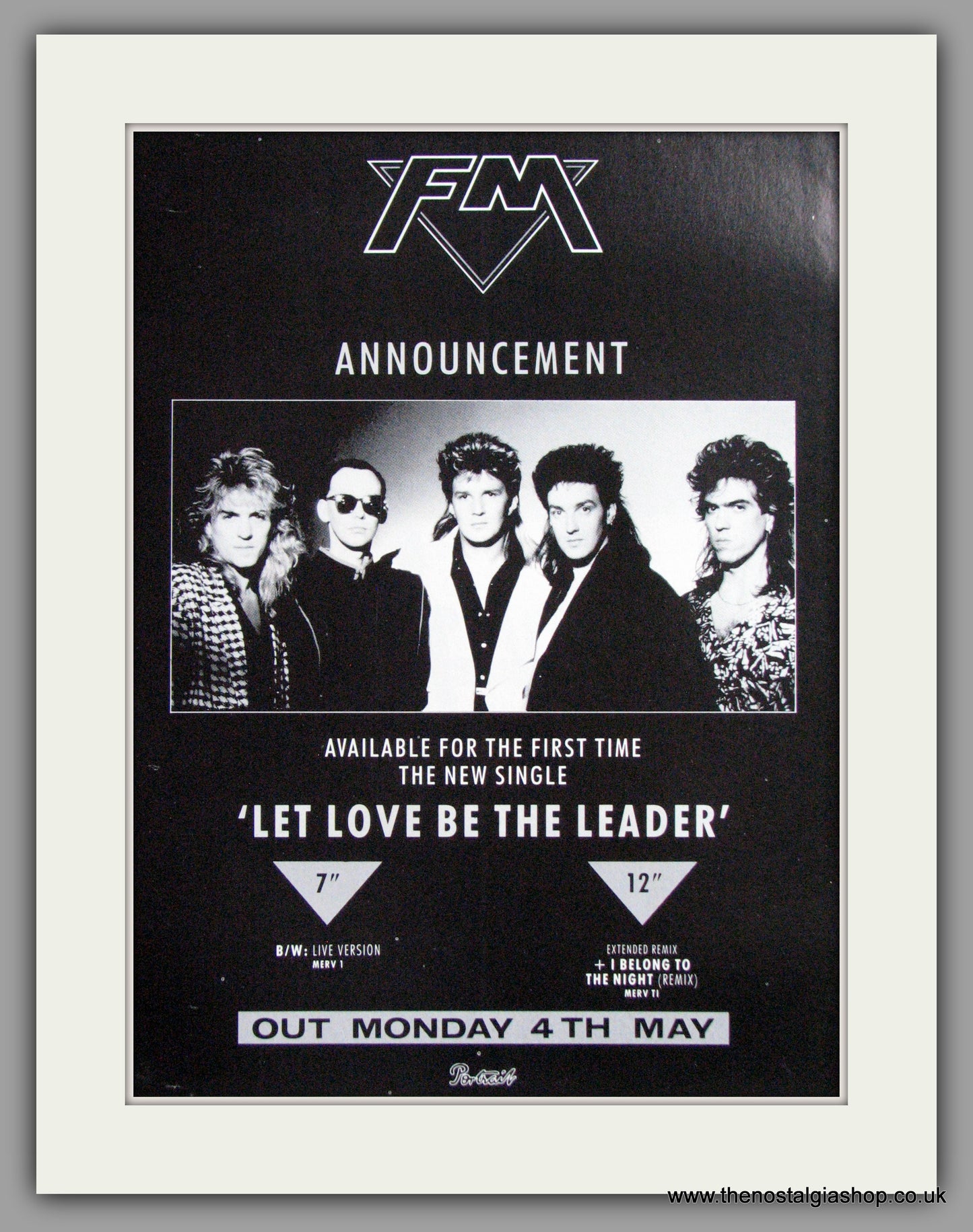 FM - Let Love Be The Leader. Original Advert 1987 (ref AD50310)