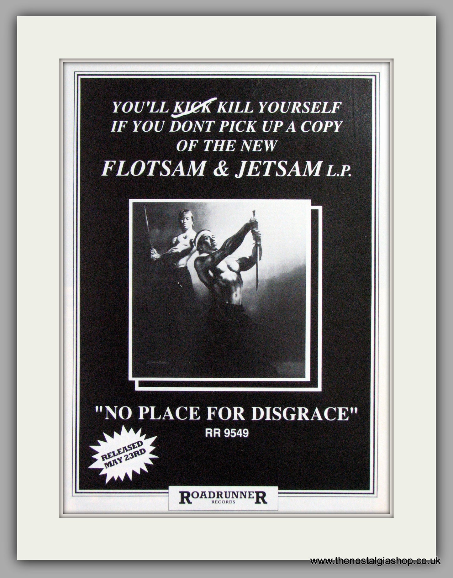 Flotsam & Jetsam - No Place For Disgrace. Vintage Advert 1988 (ref AD50381)