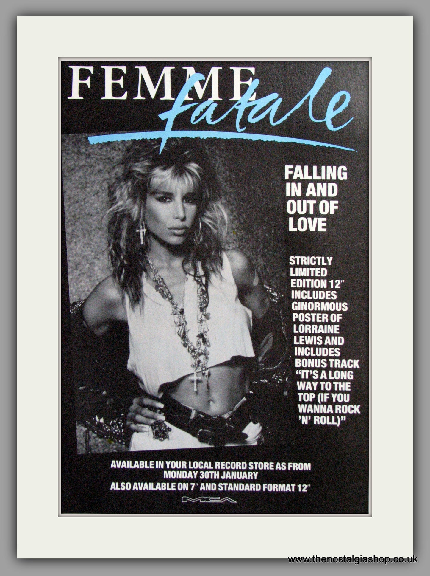 Femme Fatale - Falling In And Out Of Love. Vintage Advert 1989 (ref AD50386)