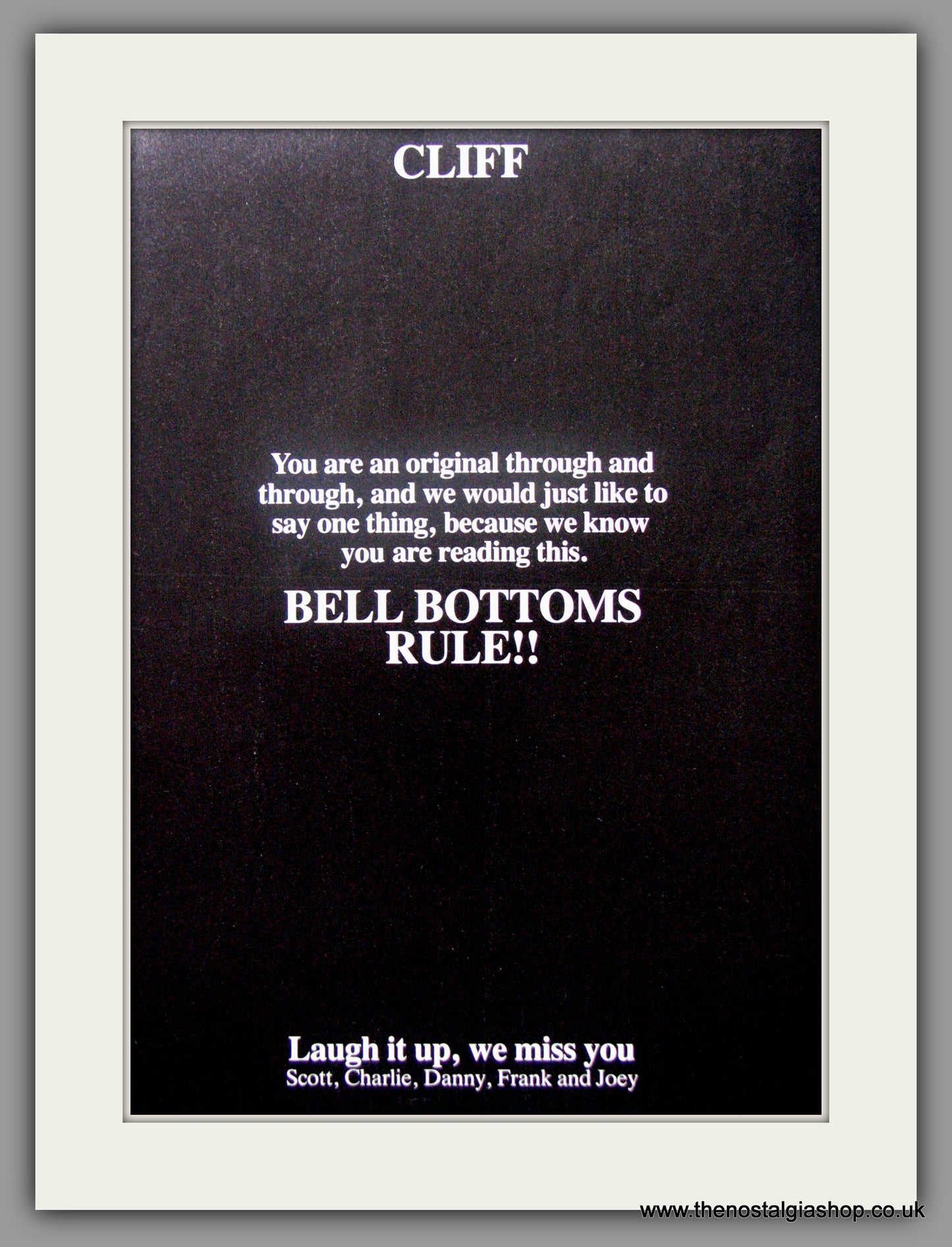 Metallica. Cliff Burton Set of 3 Original Tribute Adverts. 1986 (ref AD50474)