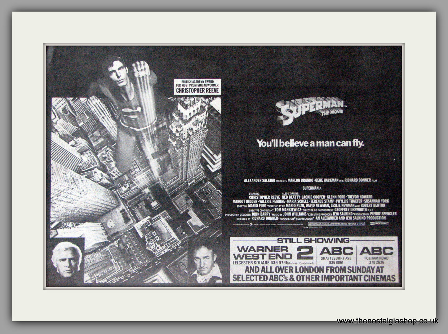 Superman. The Movie. Vintage Advert 1979 (ref AD50330)