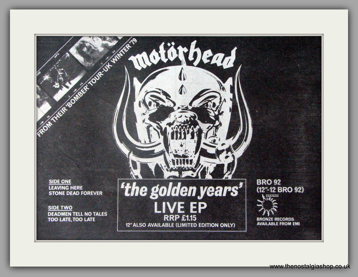 Motorhead. The Golden Years. Vintage Advert 1980 (ref AD50342)