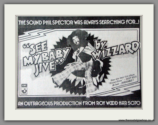 Wizzard. See My Baby Jive. Vintage Advert 1973 (ref AD50348)