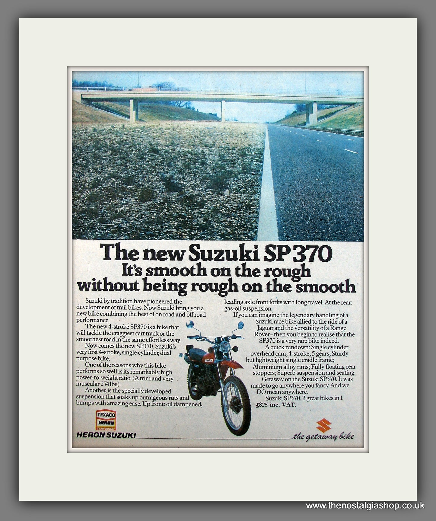 Suzuki SP370 Motorcycle. Original Advert 1978 (ref AD13004)