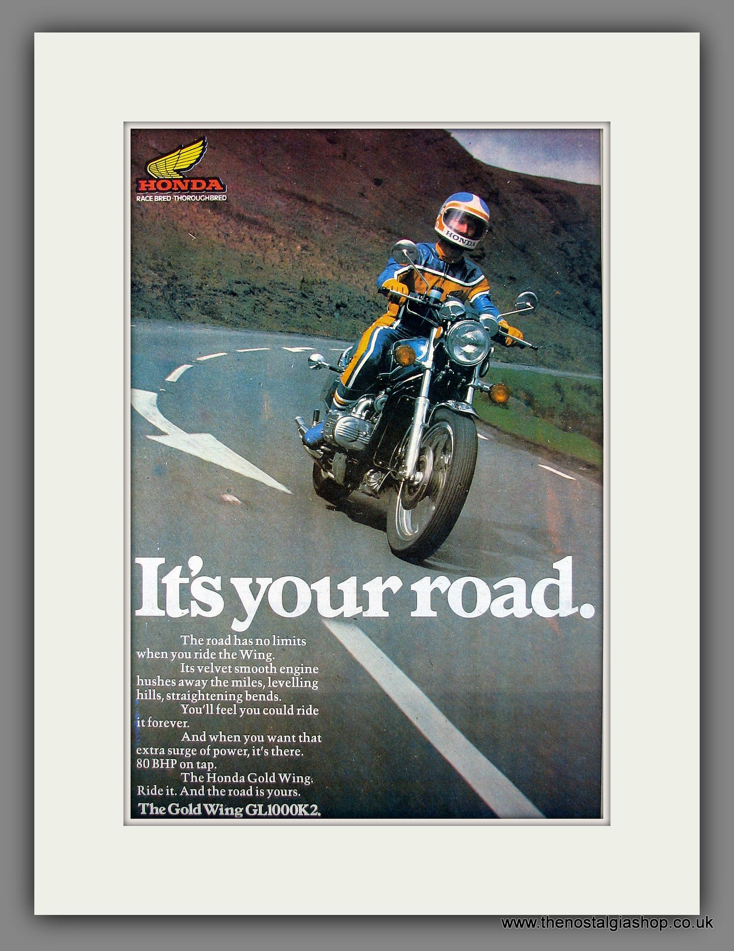 Honda Gold Wing GL1000K2 Motorcycle. Original Advert 1978 (ref AD13009)