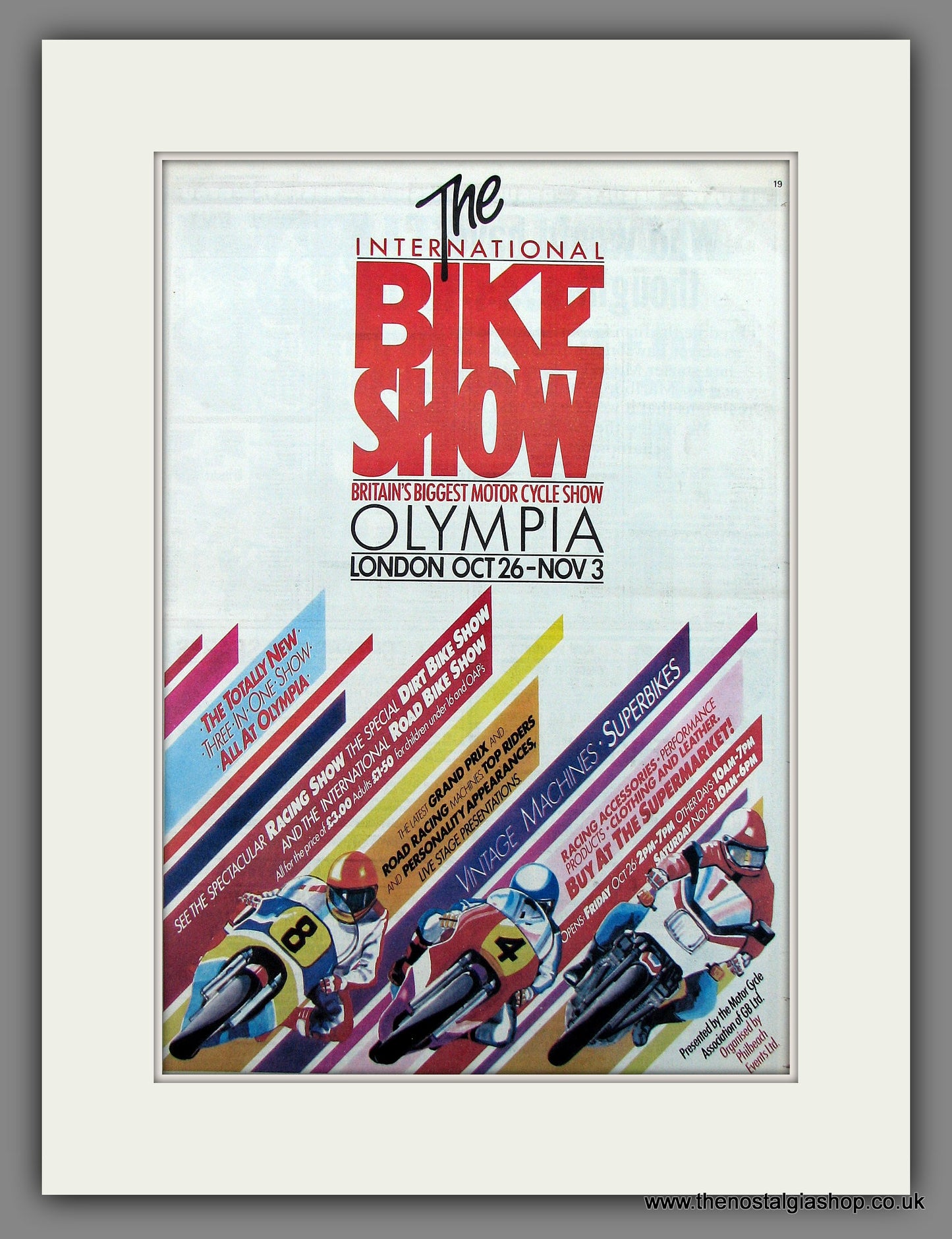International Bike Show. London Olympia. Original Advert 1984 (ref AD12966)