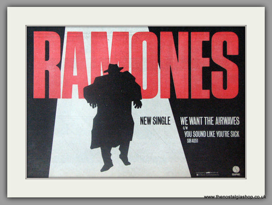 Ramones. We Want The Airwaves.  Vintage Advert 1981 (ref AD50408)