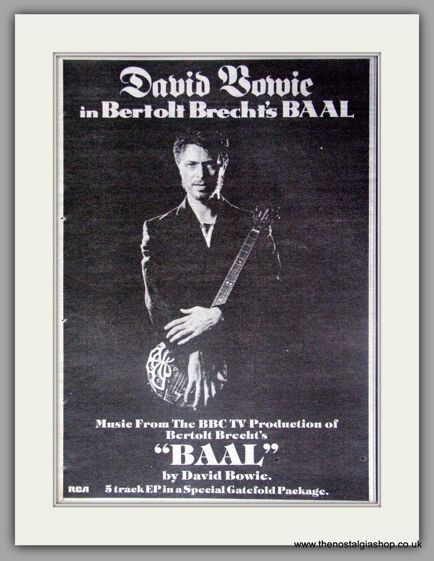 David Bowie. BAAL. Vintage Advert 1982 (ref AD50415)