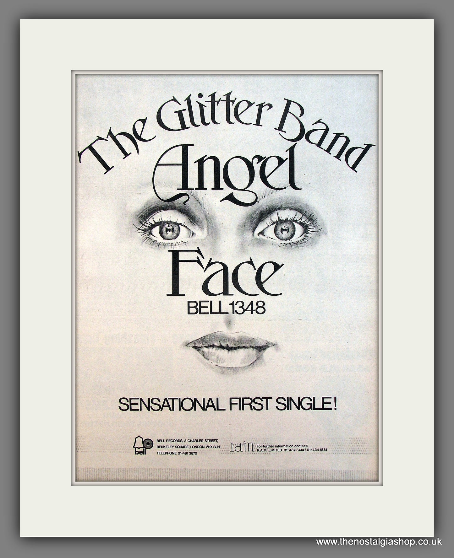 Glitter Band (The) Angel Face. Original advert 1974 (ref AD13117)