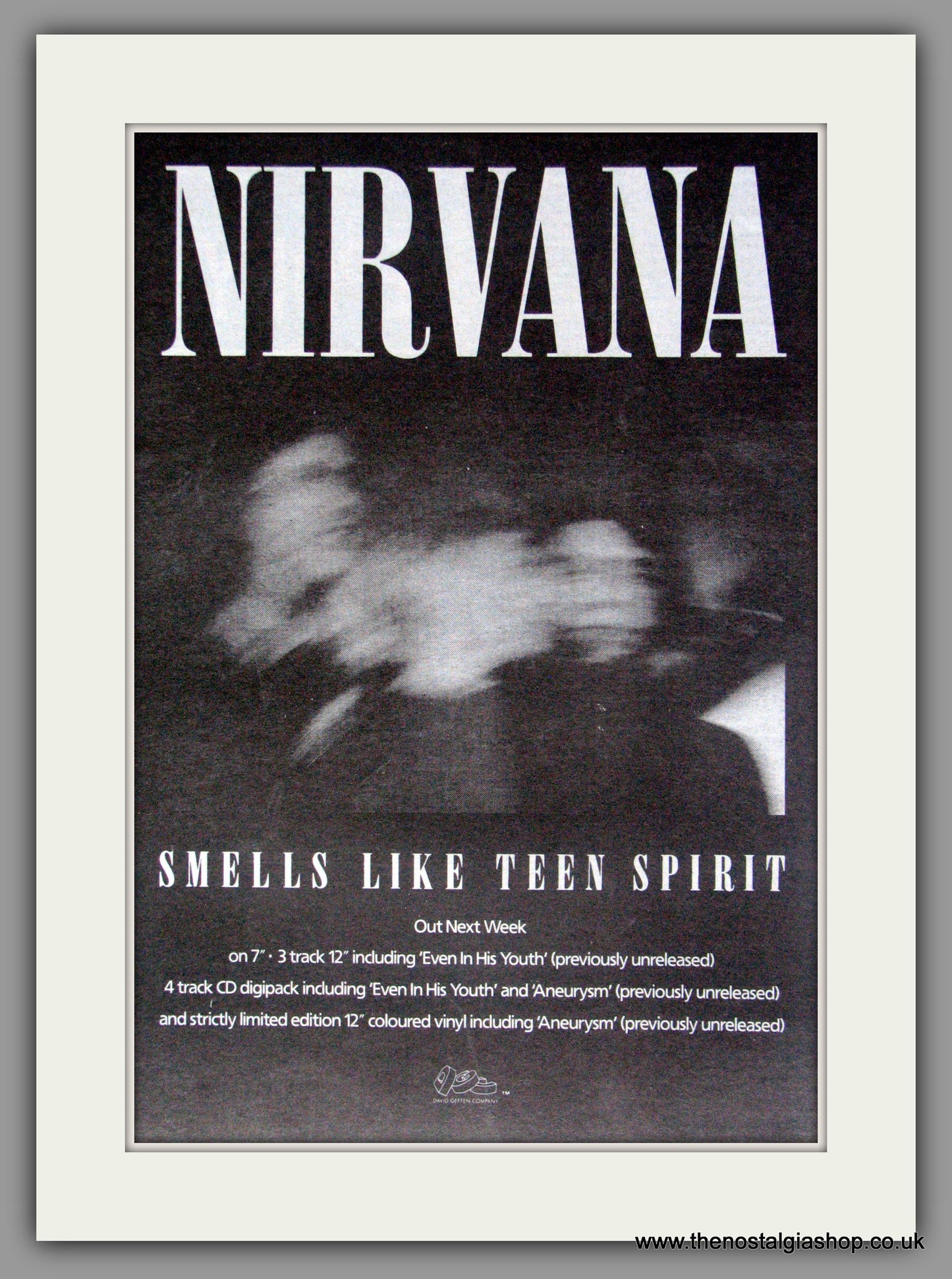 Nirvana. Smells Like Teen Spirit. Vintage Advert 1991 (ref AD50445)