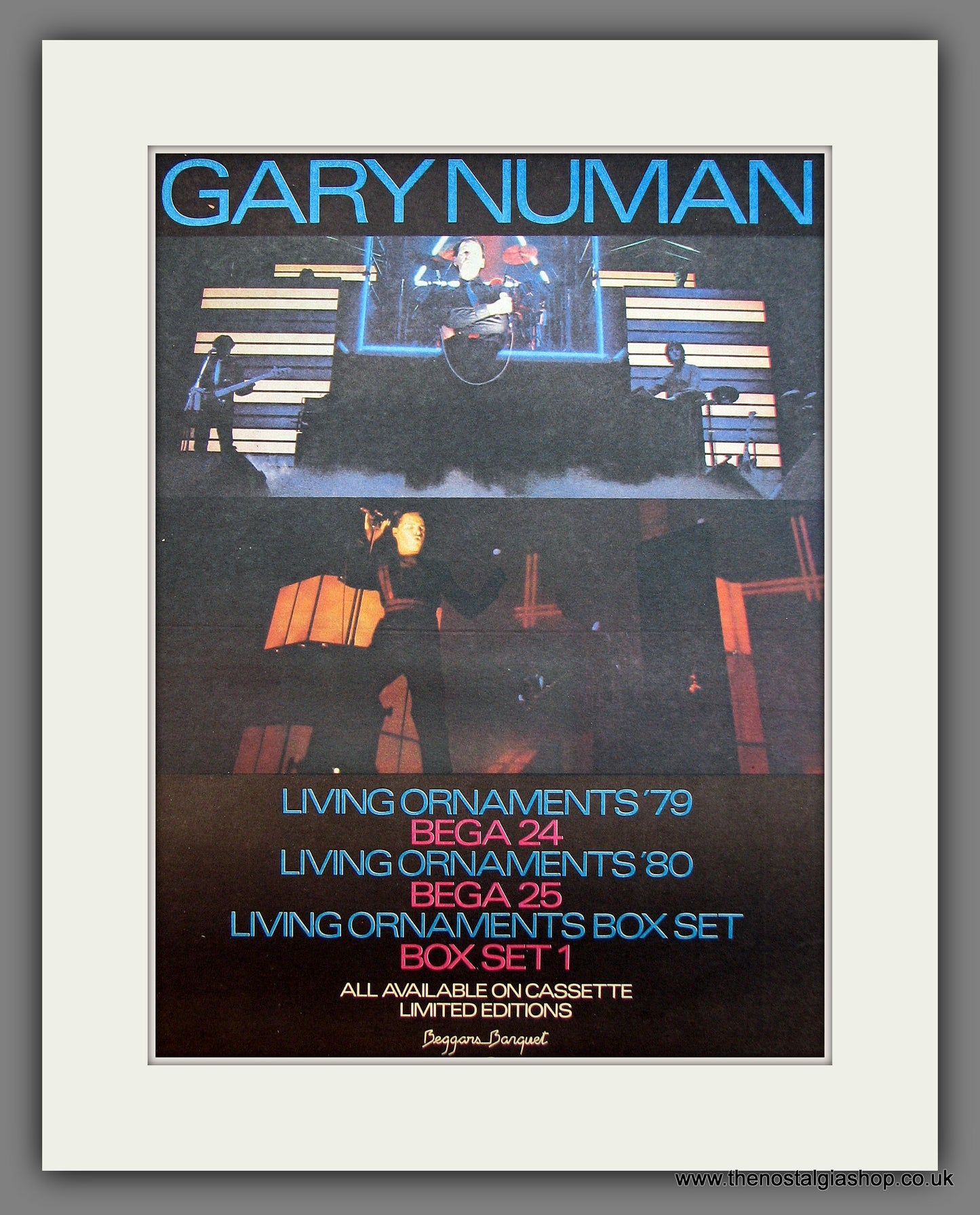 Gary Numan Living Ornaments. Original advert 1981 (ref AD13124)