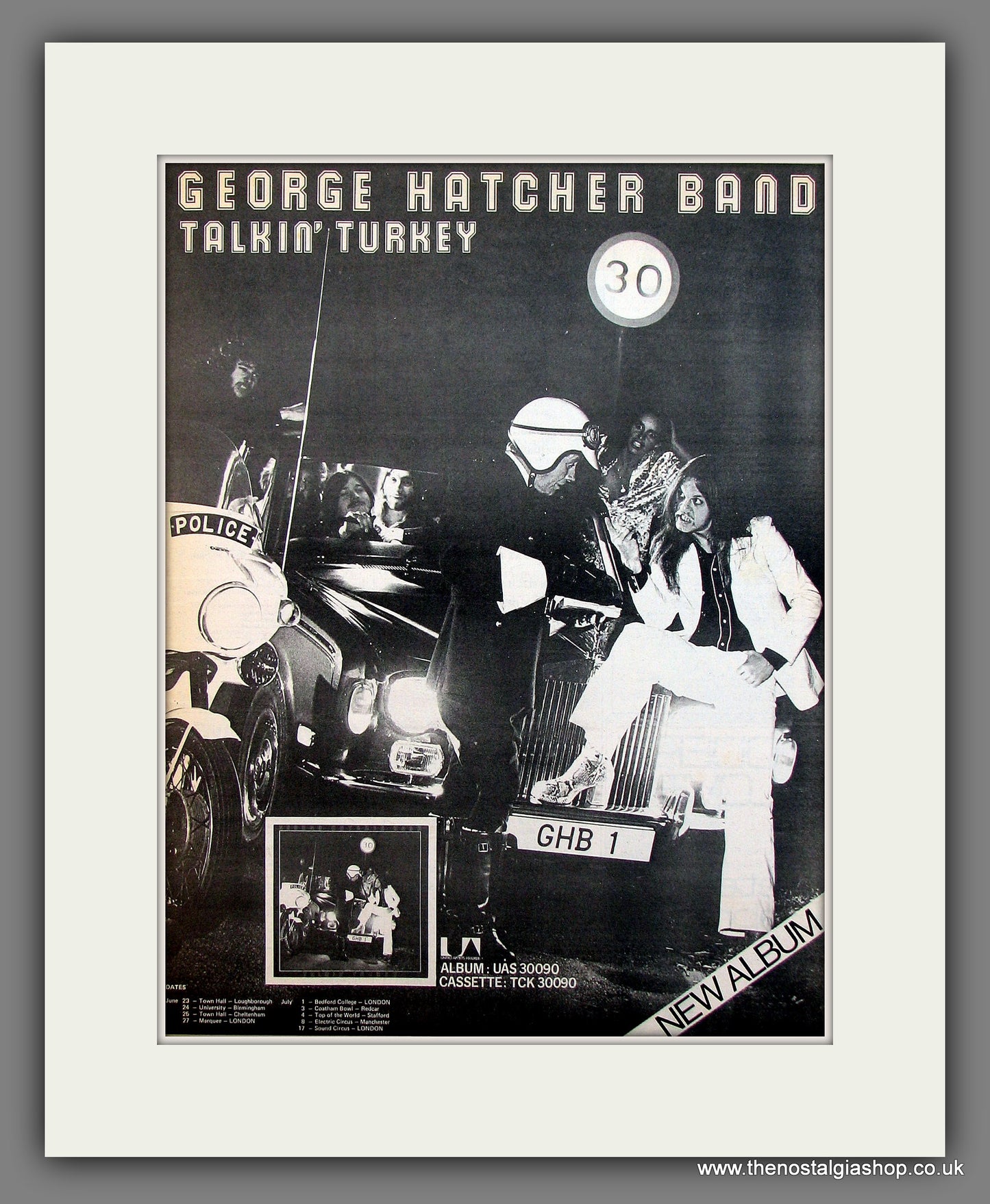 George Hatcher Band Talkin' Turkey. Original advert 1977 (ref AD13132)