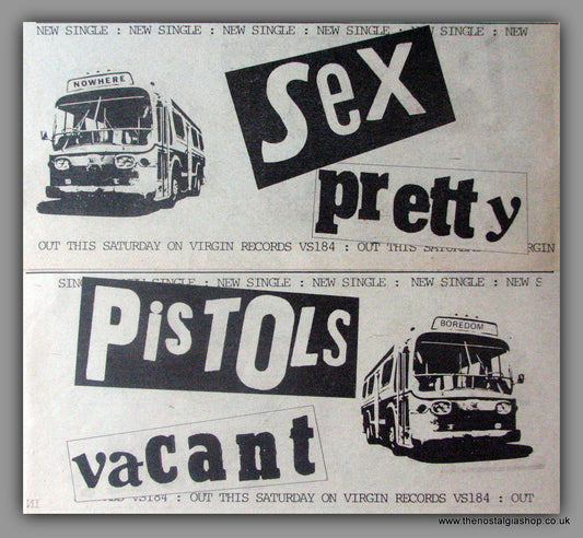 Sex Pistols Pretty Vacant. Vintage Advert 1977 (ref AD50470)