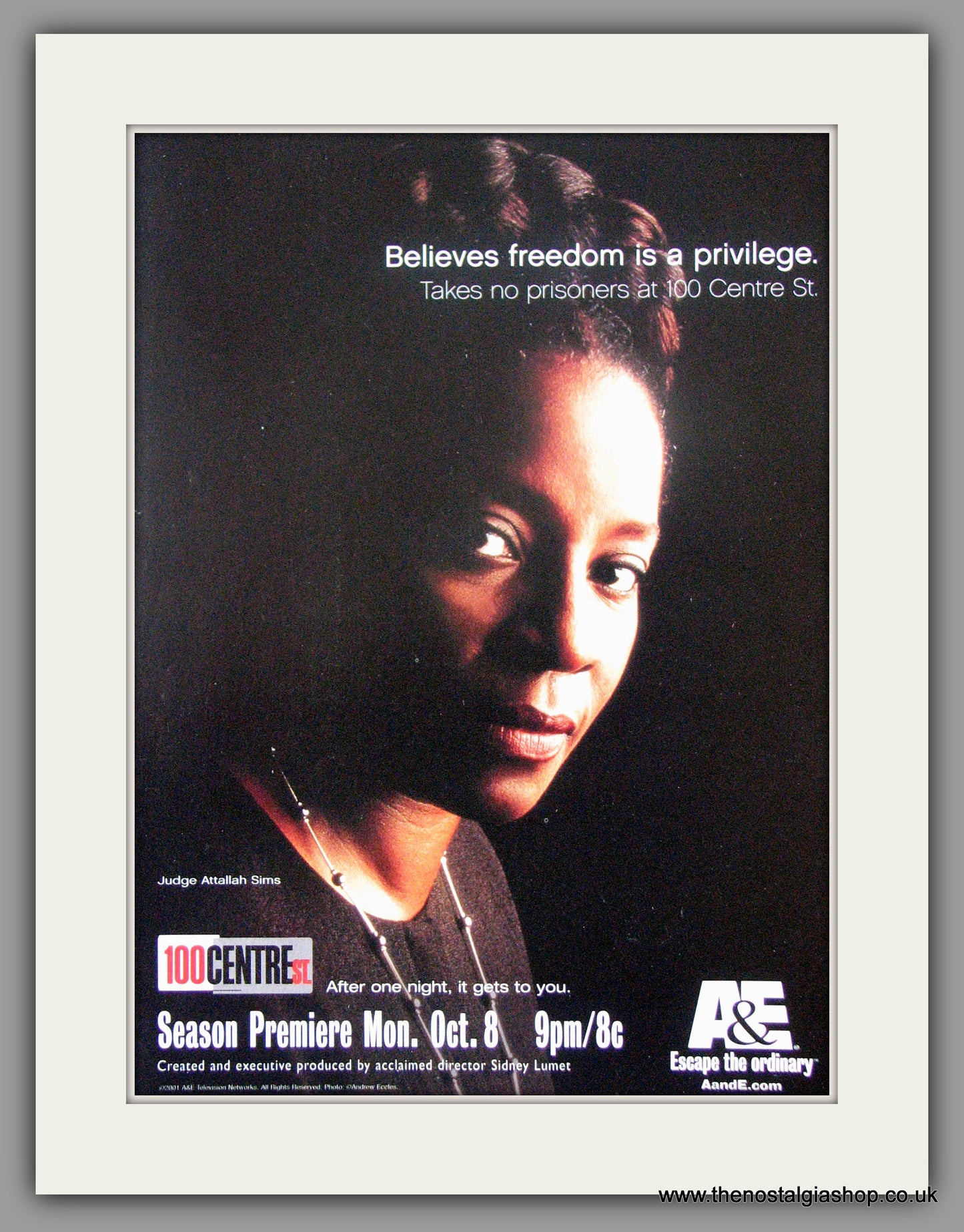 100 Centre St Season Premiere. Original advert 2001 (ref AD50484)