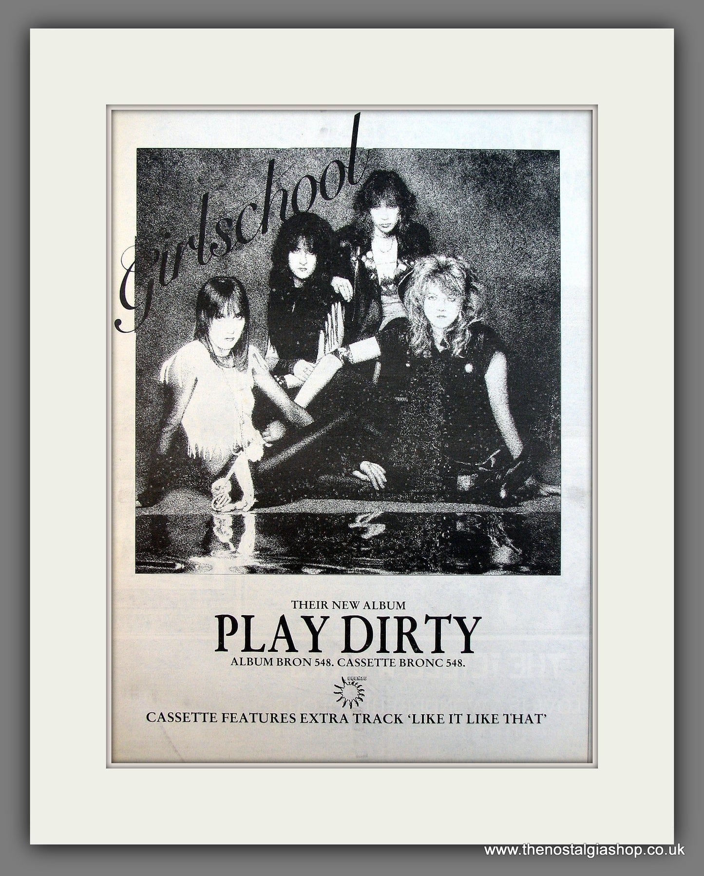 Girlschool Play Dirty. Original advert 1983 (ref AD13148)