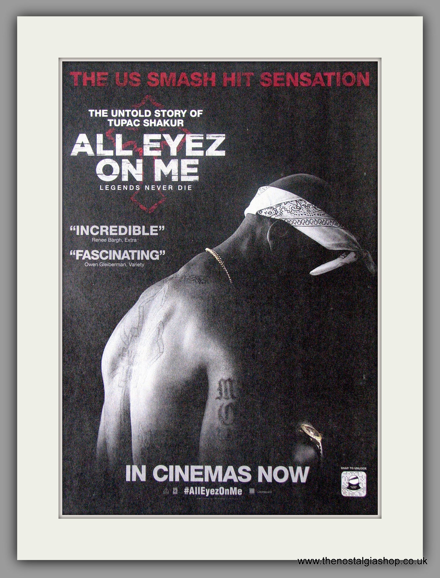 All Eyez On Me, The Untold Story Of Tupac Shakur. Original advert 2007 (ref AD50498)
